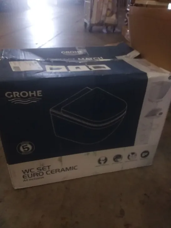 BOXED GROHE PERFECT MATCH WC SET EURO CERAMIC 