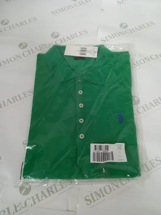 POLO RALPH LAUREN SLIM FIT POLO SHIRT IN GREEN - LARGE