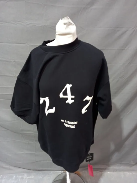 REPRESENT VINTAGE 247 SS SWEATSHIRT IN BLACK - MEDIUM