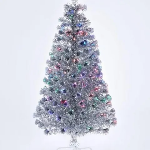 BOXED 5FT SILVER FIBRE OPTIC TREE - COLLECTION ONLY