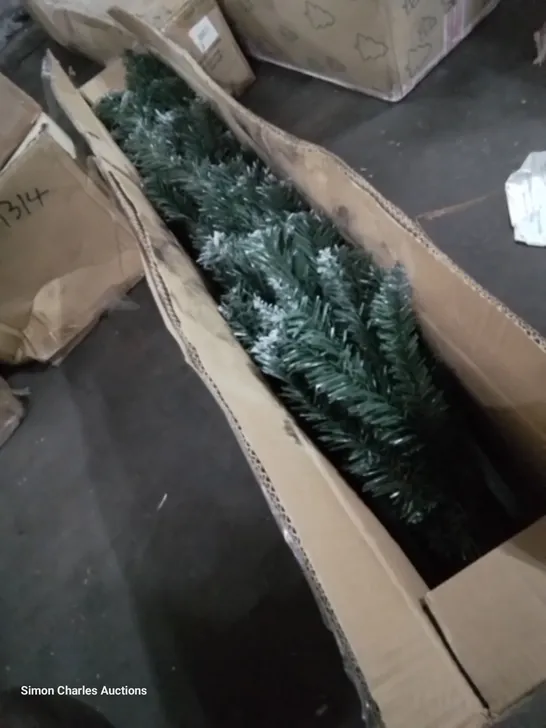 BOXED 150cm DELUXE FROSTED HINGED TREE