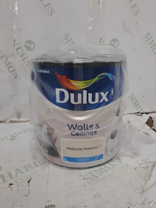 DULUX WALLS & CEILINGS NATURAL HESSIAN MATT EMULSION PAINT, 2.5L - COLLECTION ONLY 