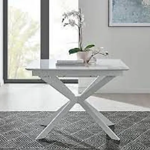 BOXED LIRA EXTENDING TABLE 100CM WHITE (1 OF 2 BOXES)