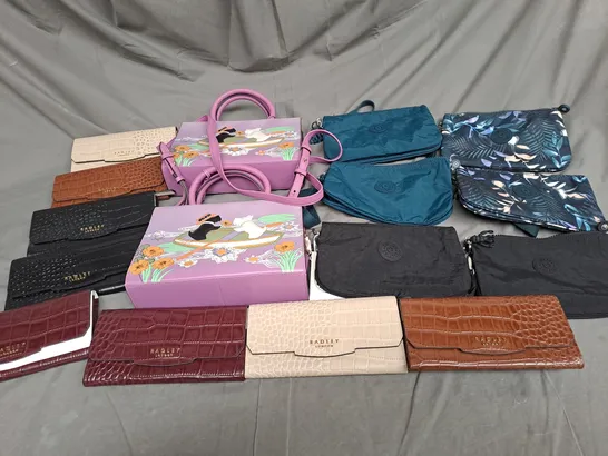 BOX OF ASSORTED BAGS FROM VARIOUS BRANDS IN VARIOUS STYLES, SIZES AND COLOURS ETC. 