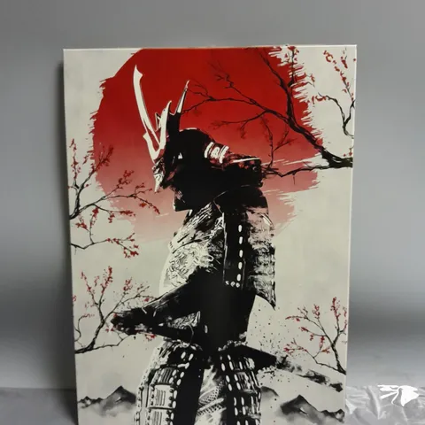 DISPLATE METAL POSTER WITH MAGNETIC MOUNT IN JAPANESE SAMURAI DESIGN