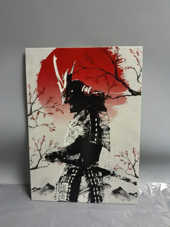 DISPLATE METAL POSTER WITH MAGNETIC MOUNT IN JAPANESE SAMURAI DESIGN