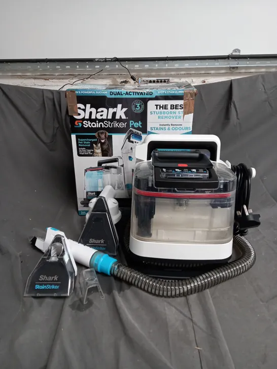 BOXED SHARK STAIN STRIKER PET CARPET VACUUM CLEANER