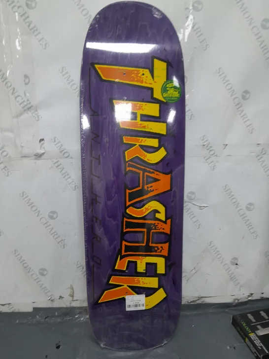 THRASHER X ANTI HERO 'GREEN GIANT' SKATEBOARD WITH WALL MOUNT