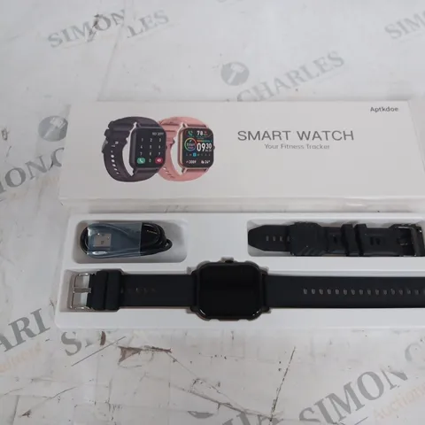 APTKDOE SMART WATCH FITNESS TRACKER BLACK 