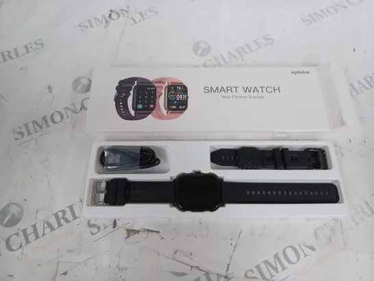 APTKDOE SMART WATCH FITNESS TRACKER BLACK 