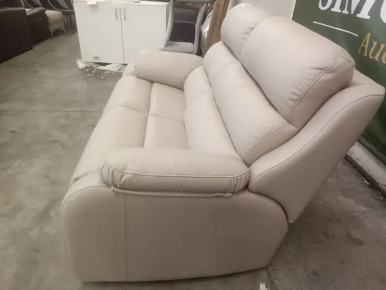 DESIGNER G PLAN MADE GREENWICH 2 SEATER SOFA - CAMBRIDGE PLASTER LEATHER 