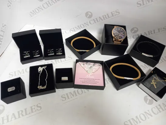 LOT OF APPROXIMATELY 11 ASSORTED PERSONALISED JEWELLERY ITEMS RRP £347