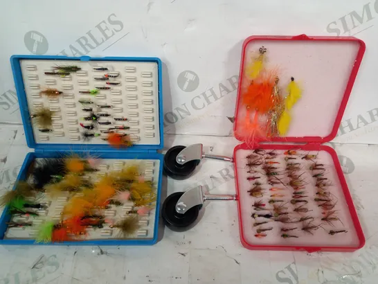 LOT OF APPROXIMATELY 10 ASSORTED HOUSEHOLD ITEMS TO INCLUDE FISHING LURES, CASTOR WHEELS, ETC