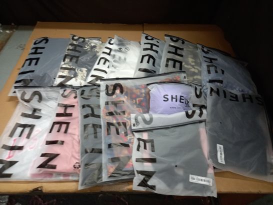 LARGE QUANTITY OF ASSORTED BAGGED SHEIN CLOTHING ITEMS IN VARIOUS SIZES