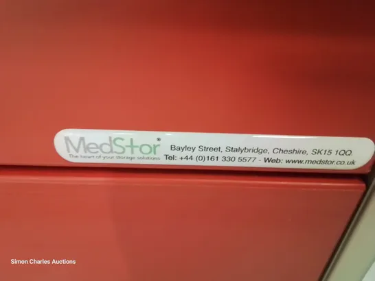 MEDSTOR MODULE CART WITH 5 LOCKABLE DRAWERS, LAPTOP & DRIP STANDS