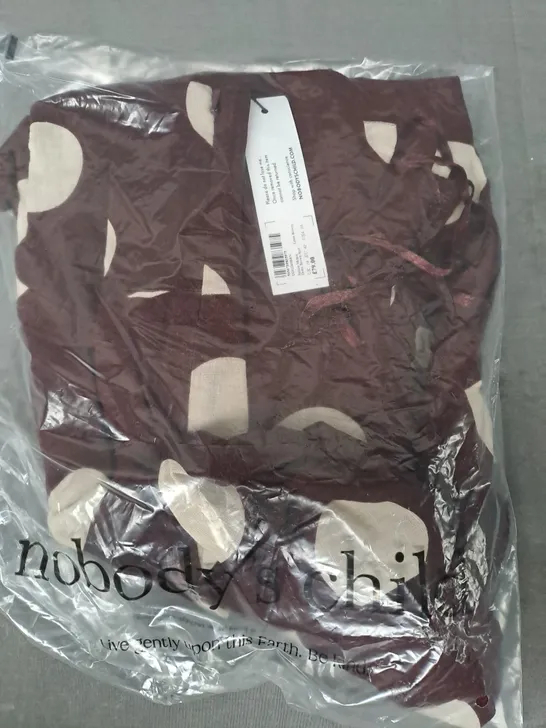 NOBODY'S CHILD SABINA MIDAXI SPOTTED DRESS IN BROWN UK SIZE 14