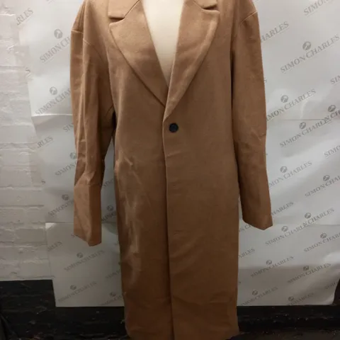 NEW LOOK CROMBIE LONGLINE COAT - S