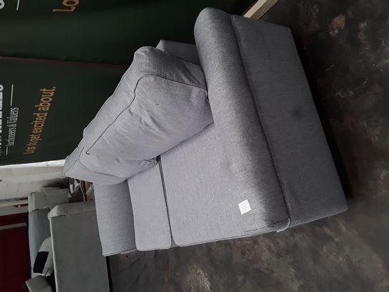 DESIGNER GREY FABRIC THREE SEATER SOFA