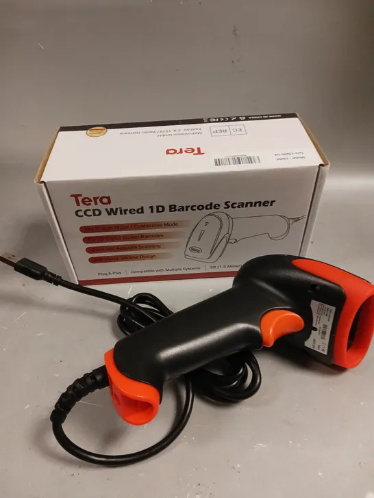 BOXED TERA CCD WIRED 1D BARCODE SCANNER 