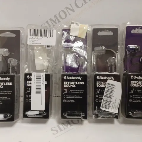 5 X SKULLCANDY JIB WIRED EARPHONES