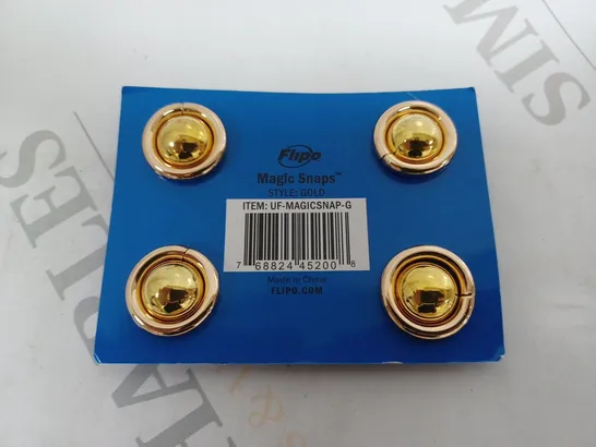 FLIPO MAGNETIC FASTENERS SNAPS 4 PACK GOLD