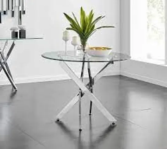 BOXED NOVARA 100CM ROUND DINING TABLE TOP (1 BOX OF 2 ONLY)