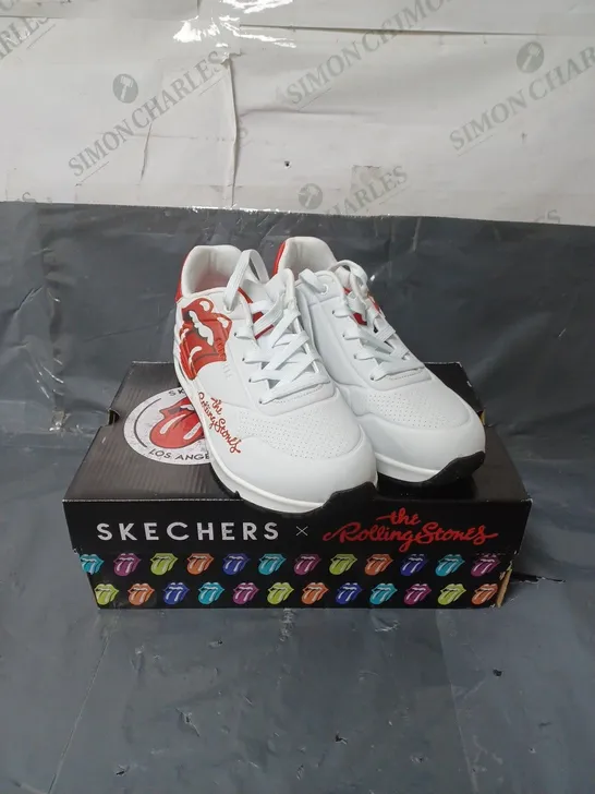 SKECHERS THE ROLLING STONES TRAINERS WHITE SIZE 7