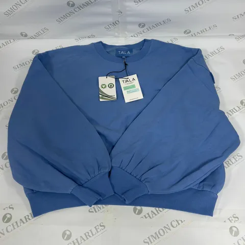 T/ALA BLOUSON SLEEVE SWEATSHIRT IN BLUE SIZE MEDIUM