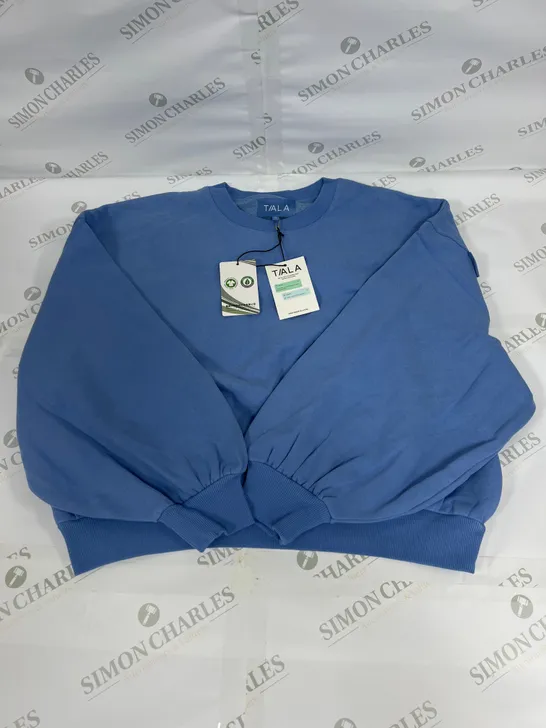 T/ALA BLOUSON SLEEVE SWEATSHIRT IN BLUE SIZE MEDIUM