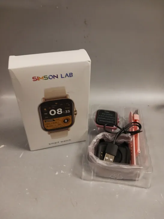 BOXED SIMSON LAB RUBBER STRAP SMARTWATCH 