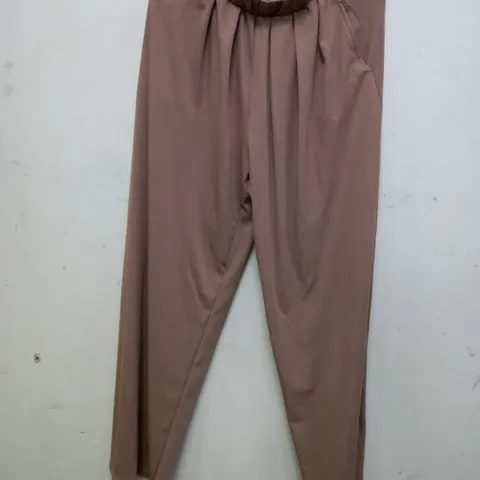 CIDER STRETCH WIDE LEG PANTS IN COFFEE BROWN - XS