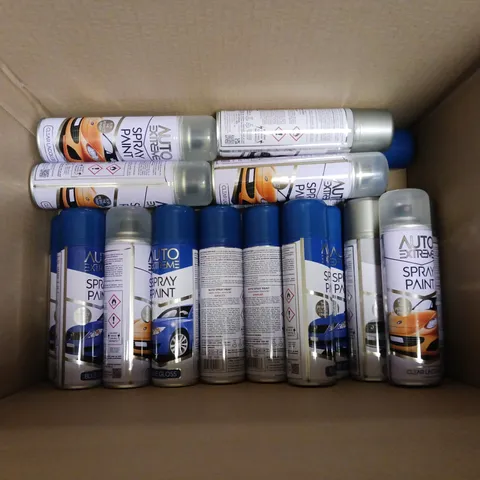 LOT OF APPROX. 25 AUTO EXTREME SPRAY PAINT. VARIOUS COLOURS AND FINISHES 250ML