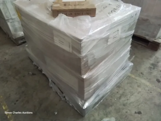 PALLET OF 40 × 5 BRAND NEW JOHNSONS MARBLE SATIN WHITE TILES EACH 597 × 297 × 10mm