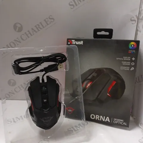 BOXED TRUST ORNA WIRED OPTICAL GAMING MOUSE 