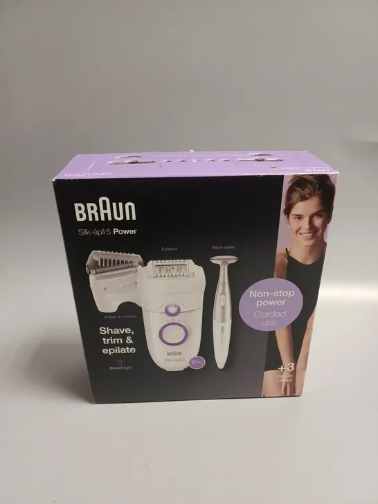 BOXED SEALED BRAUN SILK POWER CORDED SHAVER