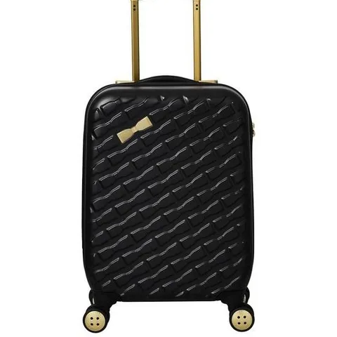 BAGGED TED BAKER BELLE SMALL TROLLEY SUITCASE BLACK		