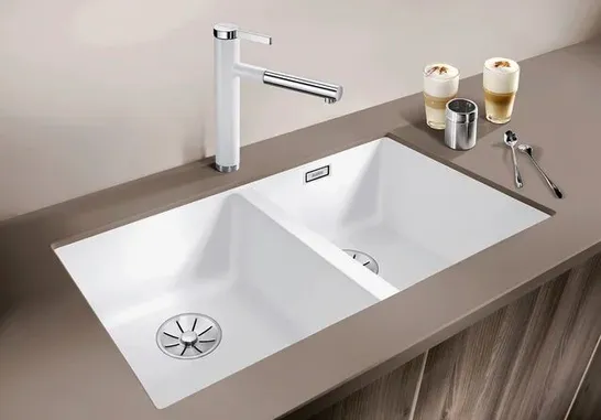 BOXED SUBLINE DOUBLE BOWL UNDERNOUNT KITCHEN SINK (1 BOX)