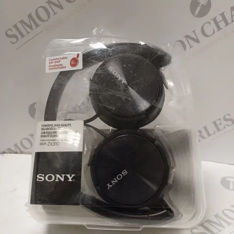 BOXED SONY MDR-ZX310 OVER-EAR HEADPHONES IN BLACK