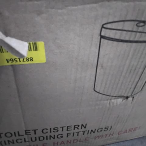 BOXED WHITE CERAMIC CISTERN WITH FITTINGS 