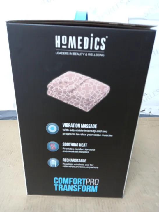 LOT OF 4 BOXED AS NEW HOMEDICS COMFORT PRO TRANSFORM CORDLESS HEATED THROWS