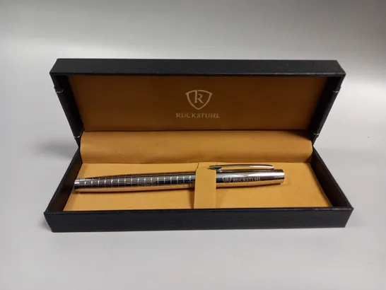 RUCKSTUHL STAINLESS STEEL LUXURY PEN IN GIFT BOX – HAND ASSEMBLED 