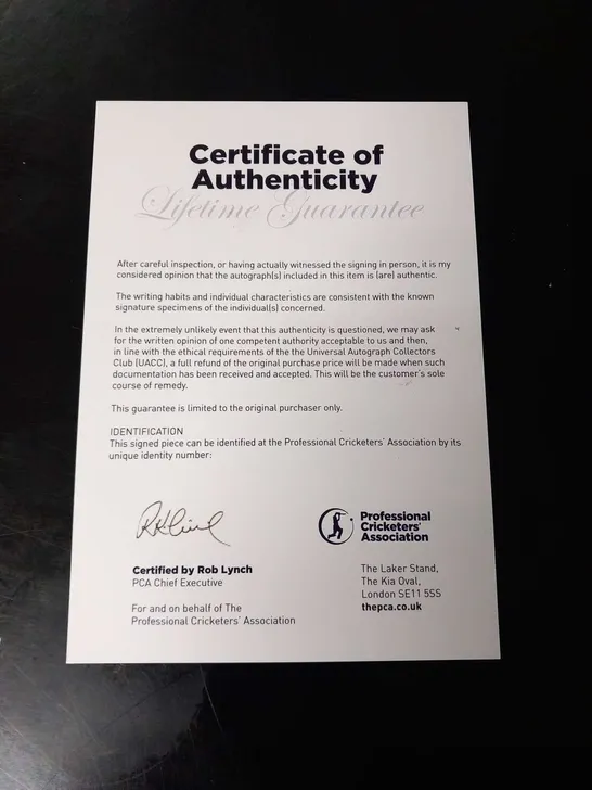 MOUNTED AND SIGNED PICTURE OF ENGLAND CRICKETER BEN STOKES FOLLOWING THE 2019 ASHES SERIES WITH CERTIFICATE OF AUTHENTICITY