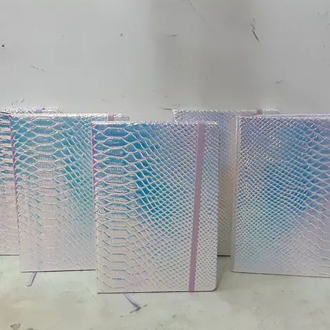 BRAND NEW BOXED A5 CROCODILE SKIN NOTEBOOK , HOLOGRAPHIC,  PACK OF 10