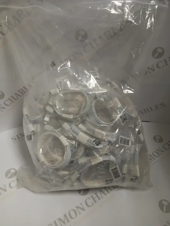 BAG OF APPROX 20 USB-C TO LIGHTENING CHARGING CABLES