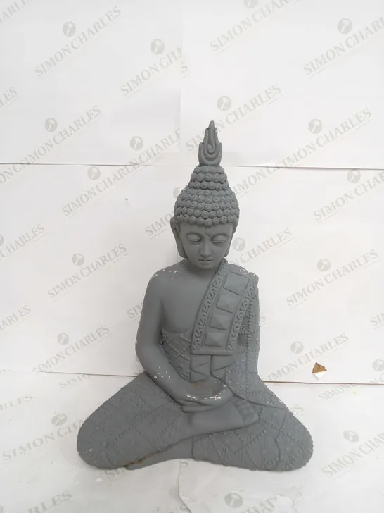 BUDDHA STATUE DECORATION GREY