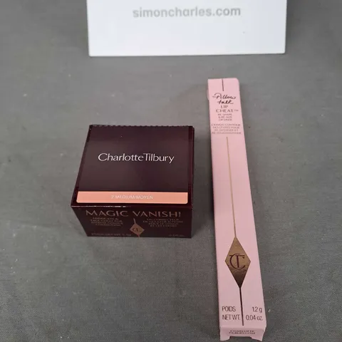 CHARLOTTE TILBURY LOT OF 2 COSMETIC PRODUCTS TO INCLUDE - PILLOW TALK LIP LINER AND UNDER EYE COLOUR CORRECTOR