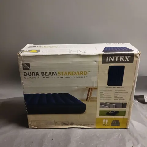 BOXED INTEX DURA-BEAM STANDARD AIR MATTRESS (1.37M X 1.91M X 25CM)