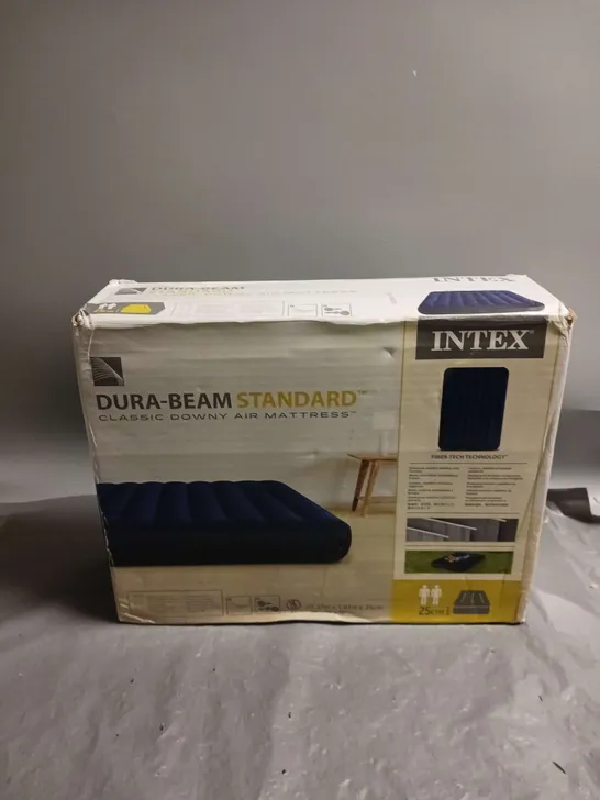 BOXED INTEX DURA-BEAM STANDARD AIR MATTRESS (1.37M X 1.91M X 25CM)