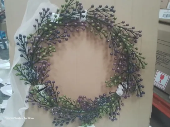 TWO BRAND NEW BOXED LAVENDER WREATHS (2 boxes)