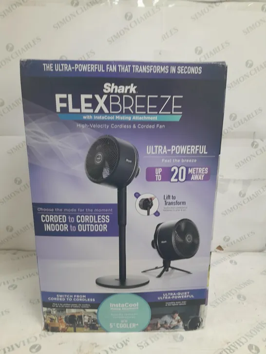 BOXED SHARK FLEXBREEZE PORTABLE FAN FA220UK